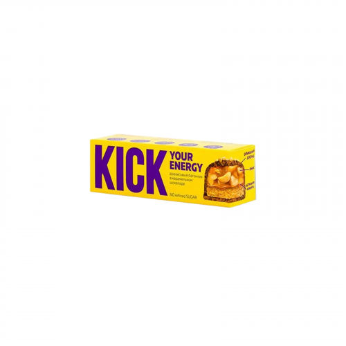 Батончик Арахисовый в карамельном шоколаде 45гр (Kick)