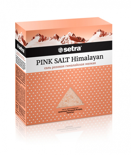Соль розовая гималайская мелкая 500гр (Setra)