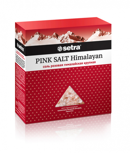 Соль розовая гималайская крупная 500гр (Setra)