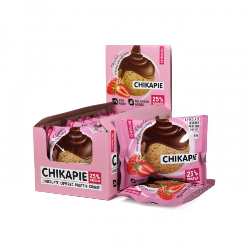 Печенье глазированное Клубника в шоколаде 60гр (CHIKALAB)