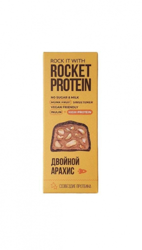 Батончик протеиновый Двойной арахис в шоколаде 40гр (Rocket)