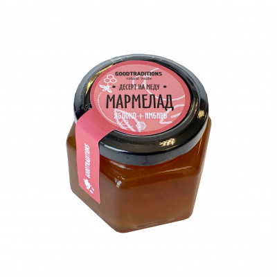 Десерт медово-мармеладный Яблоко-имбирь 150гр (Добрые традиции)